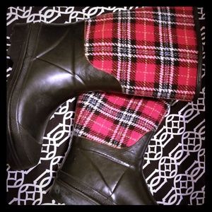 Ladies Classic Plaid Rain Boots